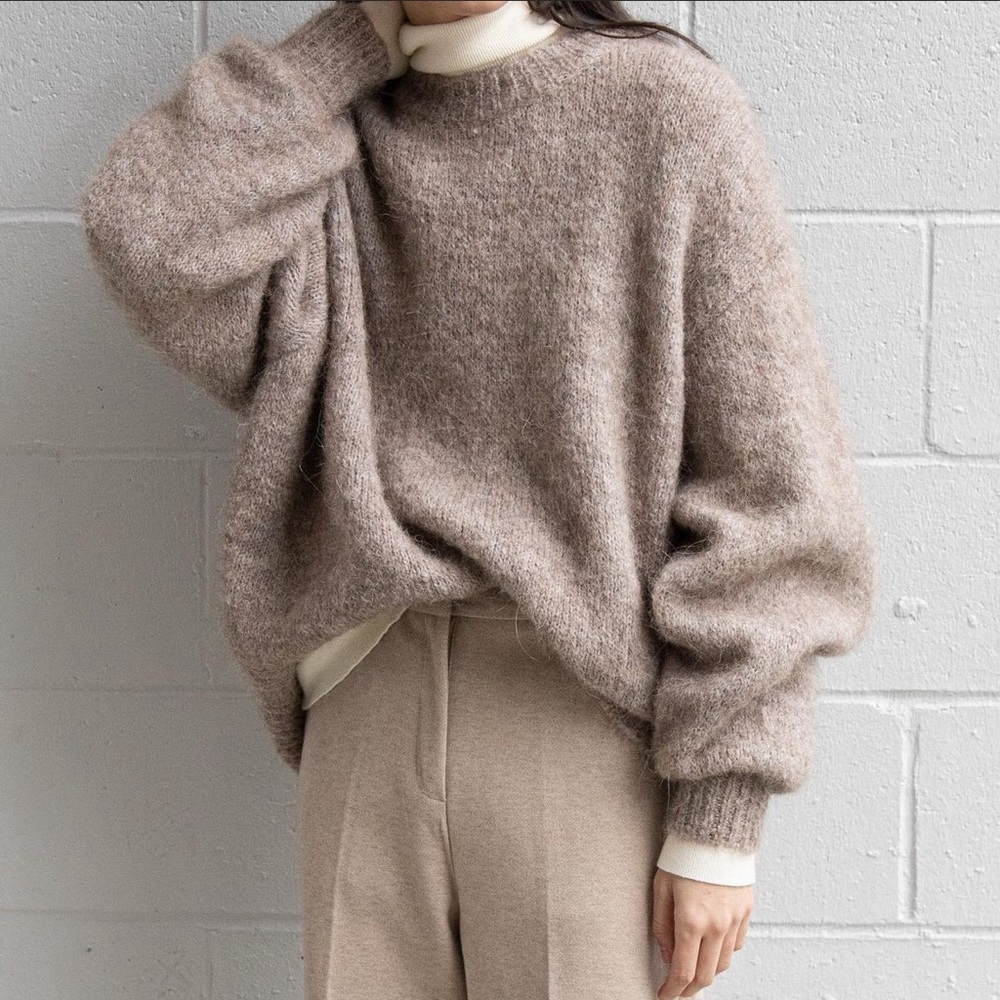 Oak + Fort Oversized Crewneck Sweater OS